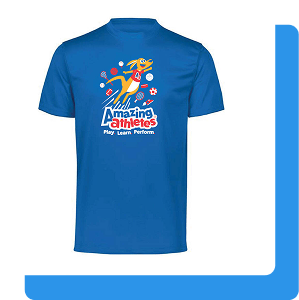 Shirt with blue bg