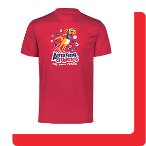 Shirt with red bg